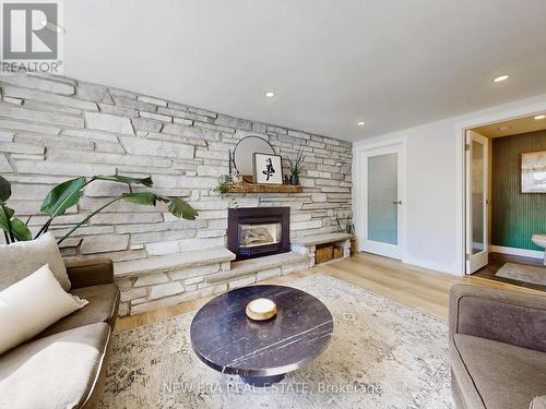 2611 Truscott Drive, Mississauga, ON - Indoor Photo Showing Living Room With Fireplace
