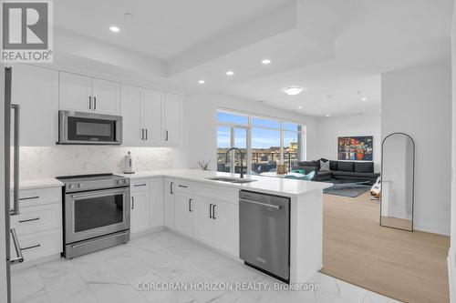 1105 - 71 Wyndham Street S, Guelph, ON - Indoor Photo Showing Kitchen With Stainless Steel Kitchen With Upgraded Kitchen