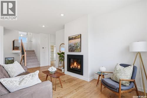 330 Hamm Way, Saskatoon, SK - Indoor Photo Showing Living Room With Fireplace