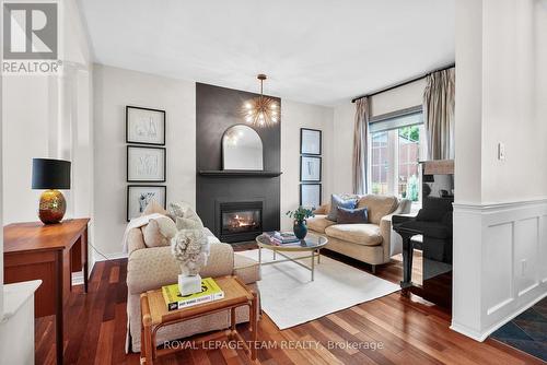 2122 Saunders Avenue, Ottawa, ON - Indoor Photo Showing Living Room With Fireplace