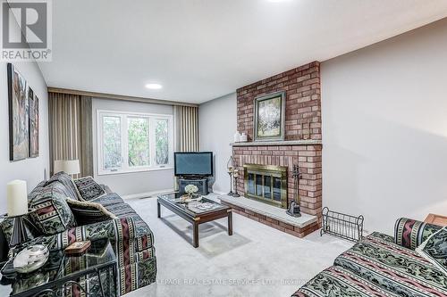 4217 Schneider Court, Mississauga, ON - Indoor Photo Showing Living Room With Fireplace