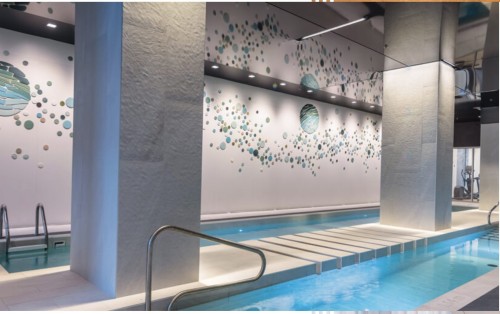 Pool - 1901-1020 Rue De La Montagne, Montréal (Ville-Marie), QC - Indoor Photo Showing Other Room With In Ground Pool