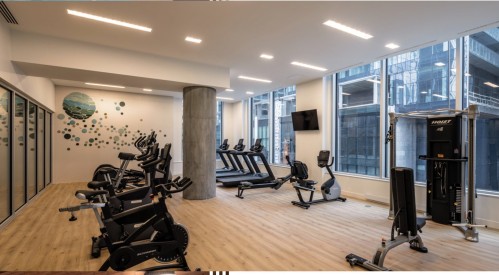 Exercise Room - 1901-1020 Rue De La Montagne, Montréal (Ville-Marie), QC - Indoor Photo Showing Gym Room