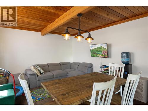 Dining area & Family room - 4644 97 Highway, Westwold, BC - Indoor Photo Showing Dining Room