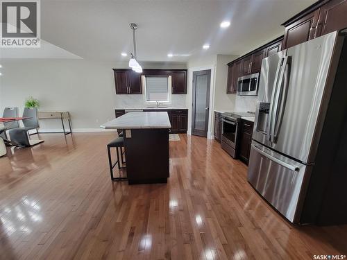 1 5352 Progress Street, Macklin, SK - Indoor Photo Showing Kitchen With Stainless Steel Kitchen With Upgraded Kitchen