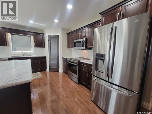 1 5352 Progress Street, Macklin, SK - Indoor Photo Showing Kitchen With Stainless Steel Kitchen With Upgraded Kitchen