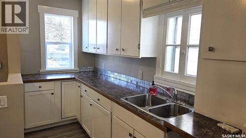2023 Atkinson Street, Regina, SK - Indoor Photo Showing Kitchen With Double Sink