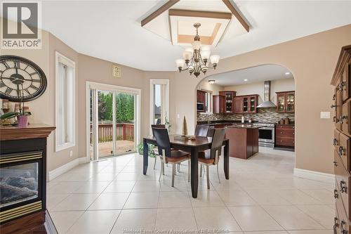 769 Massimo Crescent, Windsor, ON - Indoor Photo Showing Dining Room With Fireplace