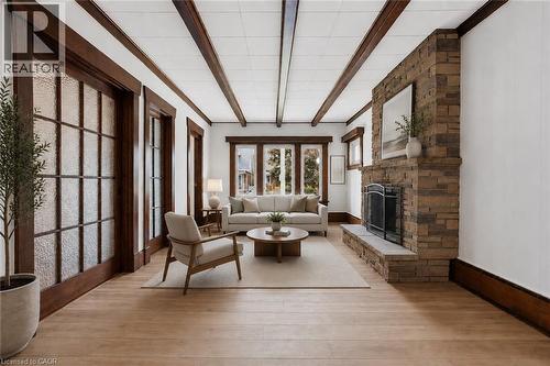167 Balmoral Avenue S, Hamilton, ON - Indoor With Fireplace