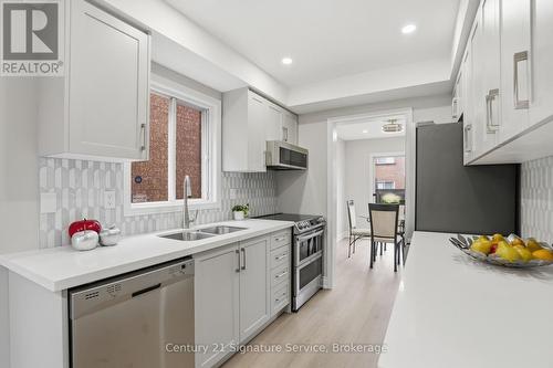 3811 Densbury Drive, Mississauga, ON - Indoor Photo Showing Kitchen With Stainless Steel Kitchen With Double Sink