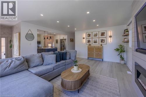 12 Westdale Avenue, Port Dover, ON - Indoor Photo Showing Living Room With Fireplace