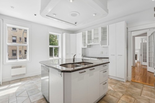 Cuisine - 7-2090 Rue Sherbrooke O., Montréal (Ville-Marie), QC - Indoor Photo Showing Kitchen With Double Sink