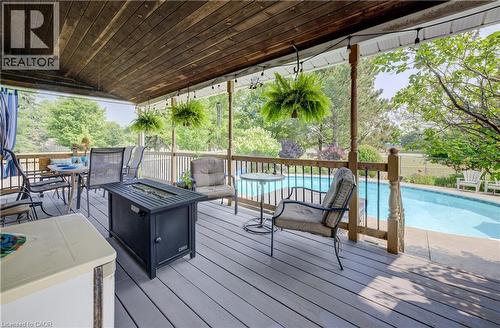 341 Cooper Street, Cambridge, ON - Outdoor With In Ground Pool With Deck Patio Veranda With Exterior