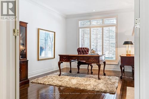 Elegant Main Floor Office with Triple-Width Window - 562 Gladwyne Court, Mississauga, ON - Indoor Photo Showing Office