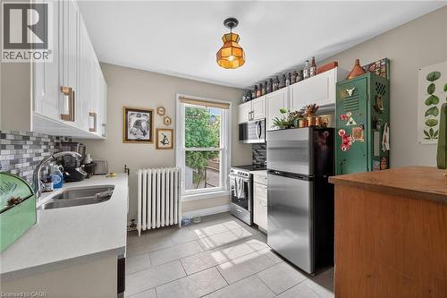 227 Sherman Avenue S, Hamilton, ON - Indoor Photo Showing Kitchen With Double Sink