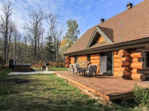 Back of Structure - 472 Ch. Champigny, Larouche, QC - Outdoor With Deck Patio Veranda