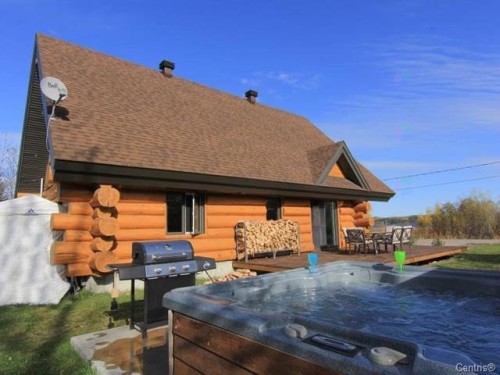 Back of Structure - 472 Ch. Champigny, Larouche, QC - Outdoor With Deck Patio Veranda