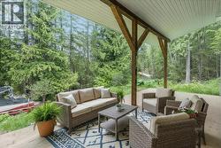 Covered patio space - digitally staged - 