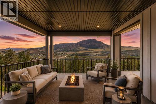 Covered Deck *Virtually Staged* - 2150 Montenegro Drive, Kelowna, BC - Outdoor With Deck Patio Veranda With View With Exterior
