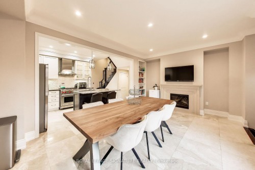 259 Barons Street, Vaughan, ON - Indoor Photo Showing Dining Room With Fireplace
