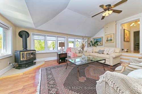 598304 Second Line W, Mulmur, ON - Indoor Photo Showing Living Room With Fireplace