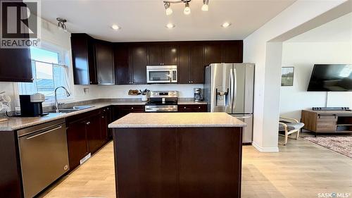 230 Veltkamp Lane, Saskatoon, SK - Indoor Photo Showing Kitchen With Double Sink