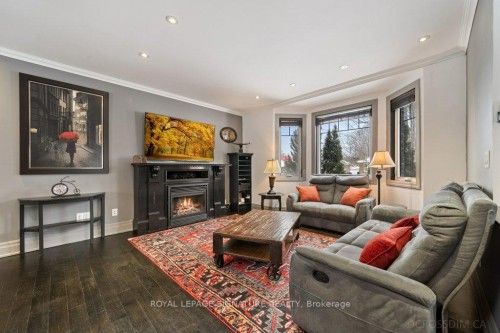 12 Willowhurst Crescent, Toronto, ON - Indoor Photo Showing Living Room With Fireplace