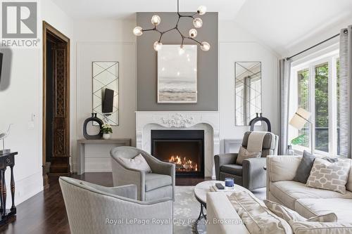 54 Bridle Path, Puslinch, ON - Indoor Photo Showing Living Room With Fireplace