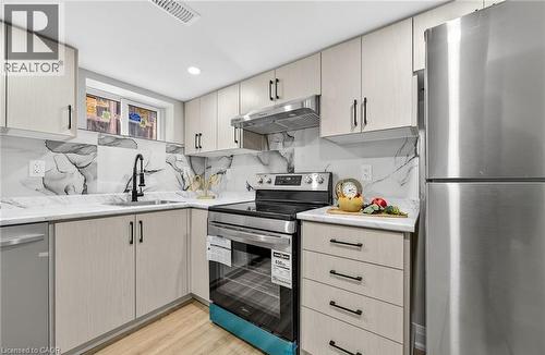 150 Brucedale Avenue E Unit# Lower, Hamilton, ON - Indoor Photo Showing Kitchen With Stainless Steel Kitchen