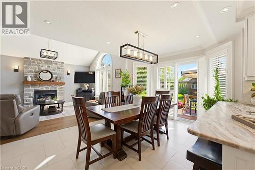 64 Highgate Road, Kitchener, ON - Indoor Photo Showing Dining Room With Fireplace