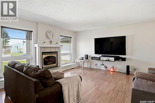 1009 Corman Crescent, Moose Jaw, SK - Indoor Photo Showing Living Room With Fireplace