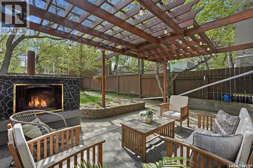 1001 Lorne Avenue, Saskatoon, SK - Outdoor With Fireplace With Exterior