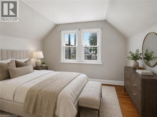 Virtually Staged Photo - 43 Cameron Avenue N, Hamilton, ON - Indoor Photo Showing Bedroom