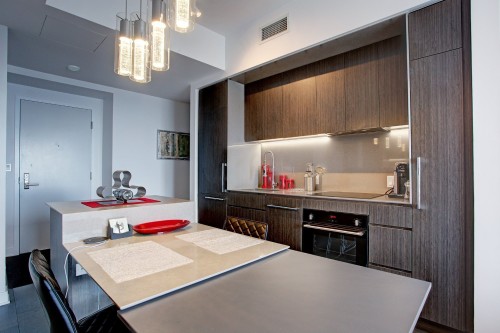Kitchen - 4402-1288 Av. Des Canadiens-De-Montréal, Montréal (Ville-Marie), QC - Indoor Photo Showing Dining Room