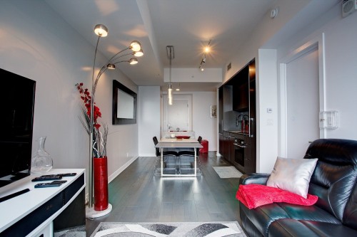 Living Room - 4402-1288 Av. Des Canadiens-De-Montréal, Montréal (Ville-Marie), QC - Indoor Photo Showing Living Room