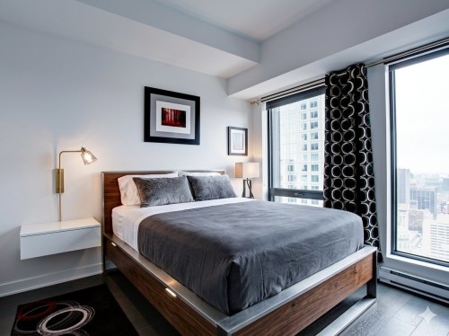 Bedroom - 4402-1288 Av. Des Canadiens-De-Montréal, Montréal (Ville-Marie), QC - Indoor Photo Showing Bedroom