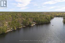 Sky View of the Lake Looking at The Cottage - 