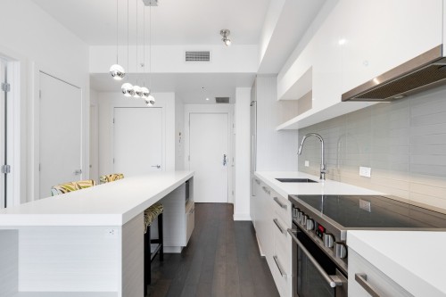 Kitchen - 2303-1050 Rue Drummond, Montréal (Ville-Marie), QC - Indoor Photo Showing Kitchen With Upgraded Kitchen