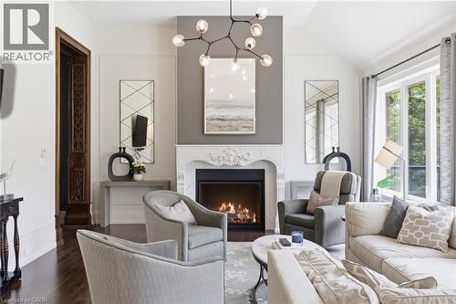 54 Bridle Path, Puslinch, ON - Indoor Photo Showing Living Room With Fireplace