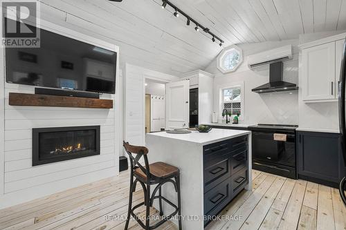 343 Cambridge Road W, Fort Erie (Crystal Beach), ON - Indoor Photo Showing Kitchen With Fireplace