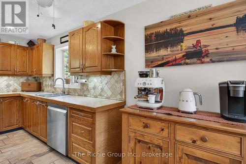 1345 South Wilberforce Road, Highlands East, ON - Indoor Photo Showing Kitchen With Double Sink