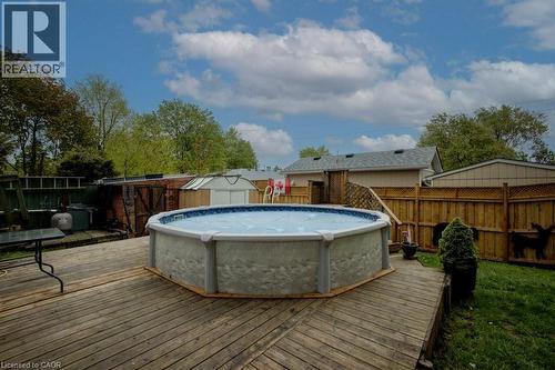 44 Madison Avenue, Orangeville, ON - Outdoor With Above Ground Pool With Deck Patio Veranda