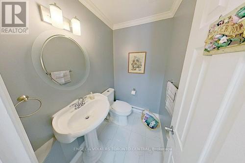 Pedestal Sink, Comfort-Height Toilet - 66 - 351 Military Trail, Toronto, ON - Indoor Photo Showing Bathroom