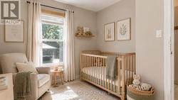 Lower level den with small window - 
