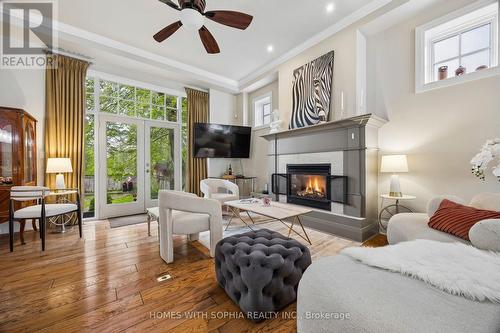 Family room - 162 Glenvale Boulevard, Toronto, ON - Indoor Photo Showing Living Room With Fireplace