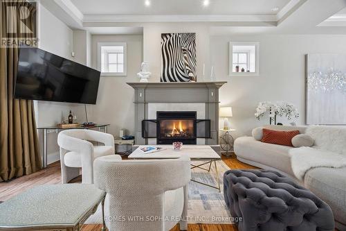 Family room - 162 Glenvale Boulevard, Toronto, ON - Indoor Photo Showing Living Room With Fireplace