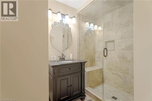 Full bath with a shower stall and vanity - 46 Herkimer Street Unit# 2, Hamilton, ON - Indoor Photo Showing Bathroom
