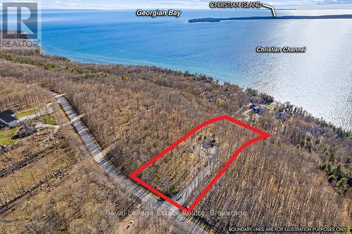 Property lines are approximate. - 50 Nippissing Ridge Road, Tiny, ON - Outdoor With View