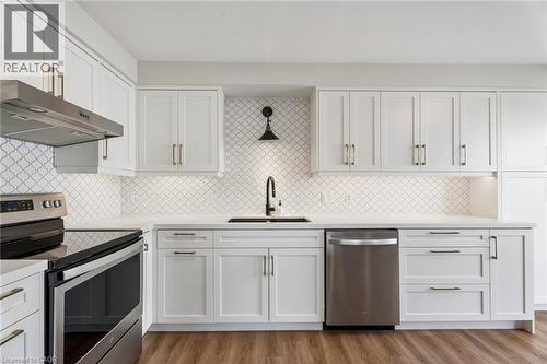 67 Caroline Street S Unit# 1304, Hamilton, ON - Indoor Photo Showing Kitchen With Upgraded Kitchen