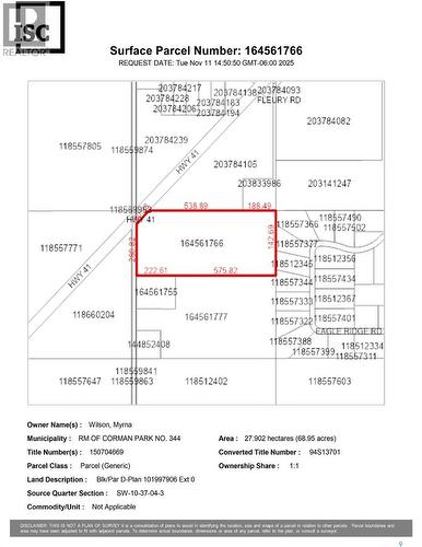 Wilson Acreage, Corman Park Rm No. 344, SK 